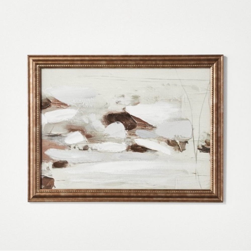 Textural Pastel Abstract Framed Wall Canvas - Threshold with Studio McGee